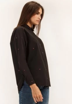 Finn Flare Damen Hemdbluse - Black -Finn Flare Verkaufsladen b41910f025834a329355ccee4bcb4480