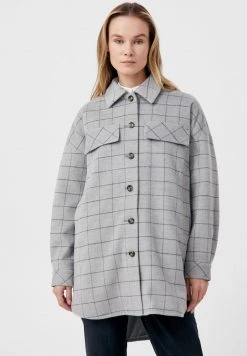 Finn Flare Damen Kurzmantel - Light Grey