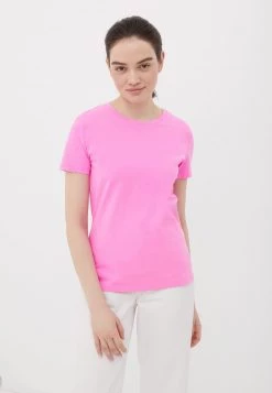 Finn Flare Damen T-Shirt Basic - Neon Pink