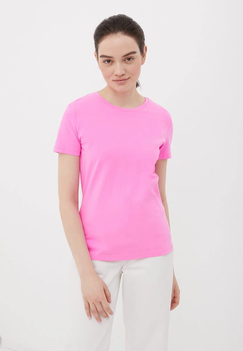 Finn Flare Damen T-Shirt Basic - Neon Pink 3 Finn Flare Damen T-Shirt Basic - Neon Pink