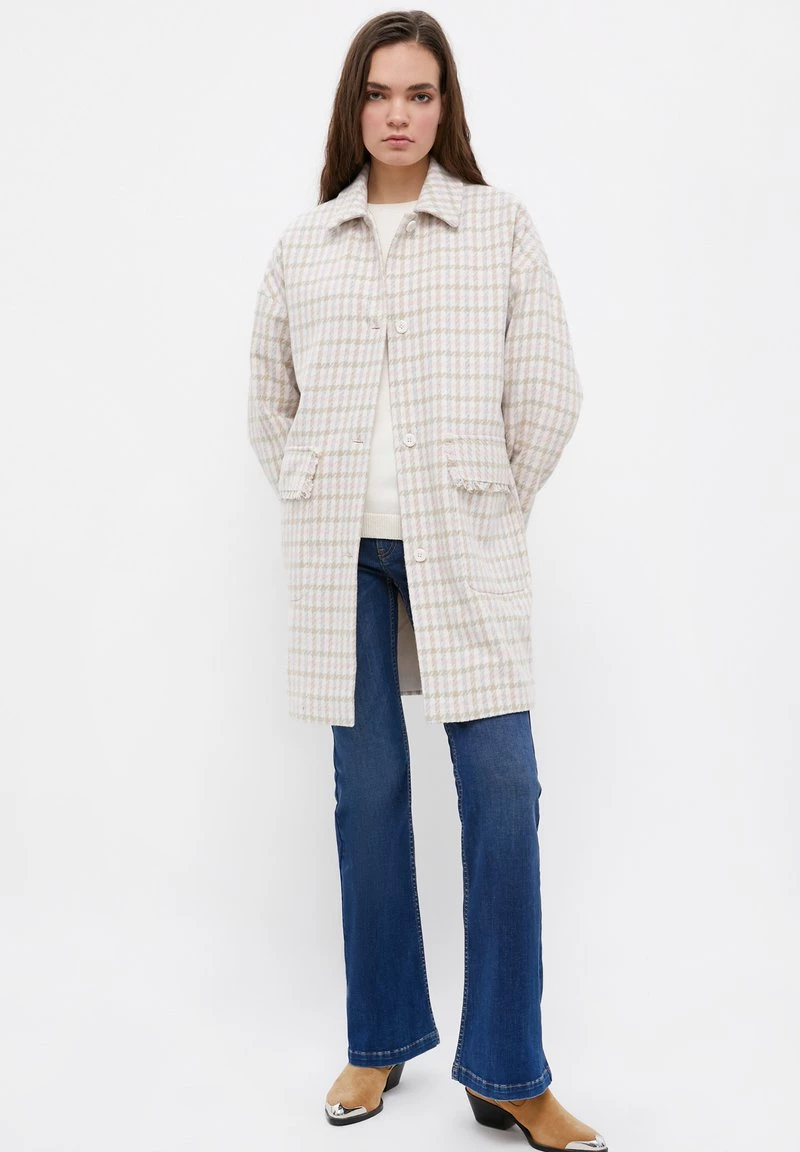 Finn Flare Damen Klassischer Mantel - Beige 4 Finn Flare Damen Klassischer Mantel - Beige – Bild 2