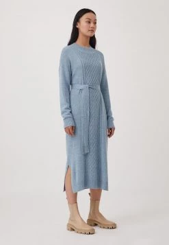 Finn Flare Damen Strickkleid - Light Blue -Finn Flare Verkaufsladen b5350385c6f54fc99a4c447226243f25