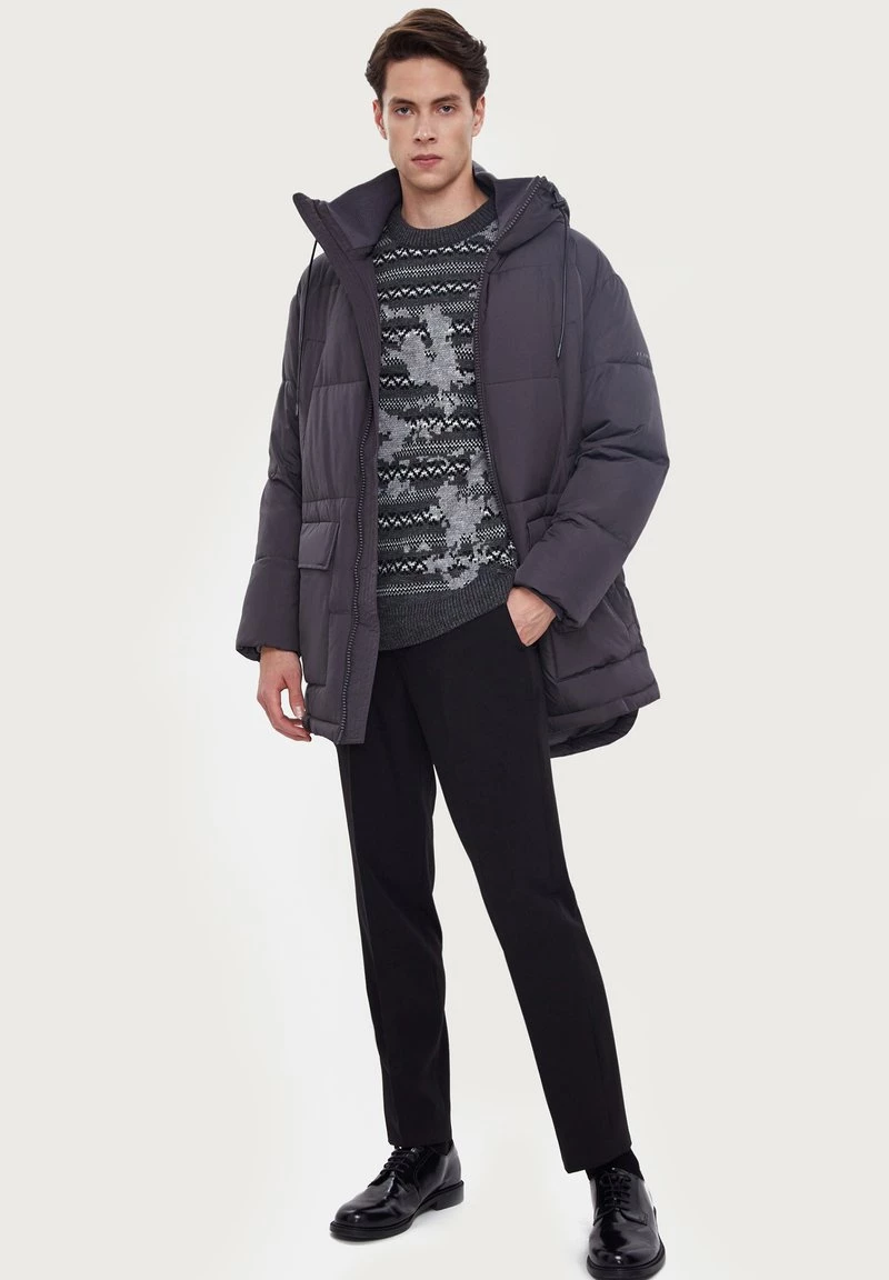 Finn Flare Herren Wintermantel - Dark Grey 4 Finn Flare Herren Wintermantel - Dark Grey – Bild 2