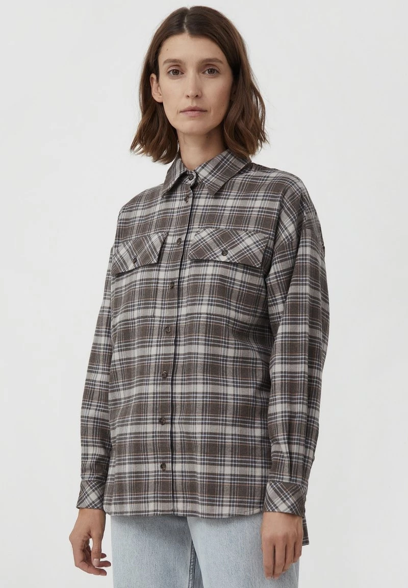 Finn Flare Damen Hemdbluse - Dark Brown 7 Finn Flare Damen Hemdbluse - Dark Brown – Bild 5