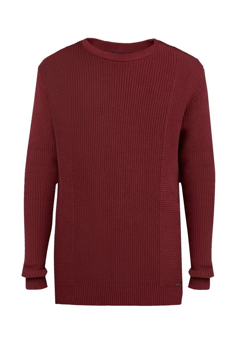 Finn Flare Herren Strickpullover - Dark Red 8 Finn Flare Herren Strickpullover - Dark Red – Bild 6