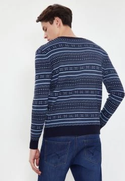 Finn Flare Herren Strickpullover - Dark Blue -Finn Flare Verkaufsladen b6562ab36bbe43a0a7f08ebada441087