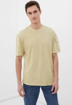 Finn Flare T-Shirt Print - Olive Green | Herren