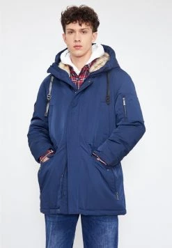 Finn Flare Herren Daunenmantel - Dark Blue