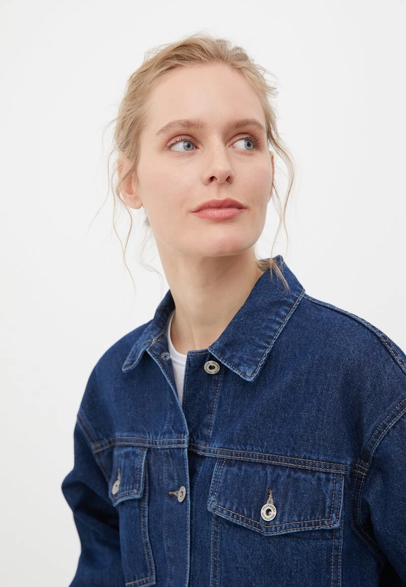 Finn Flare Damen Jeansjacke - Dark Blue Denim 5 Finn Flare Damen Jeansjacke - Dark Blue Denim – Bild 3