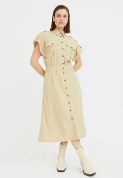 Finn Flare Damen Blusenkleid - Beige