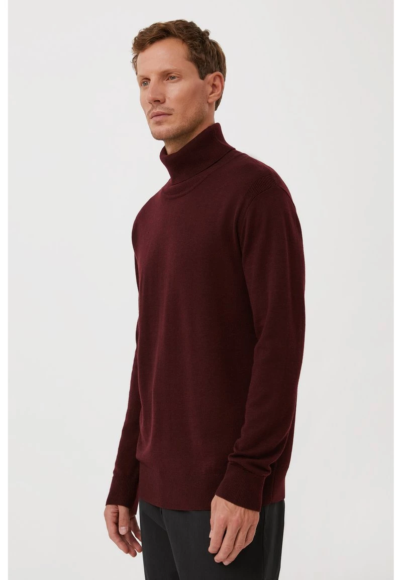 Finn Flare Herren Strickpullover - Dark Red 9 Finn Flare Herren Strickpullover - Dark Red – Bild 7