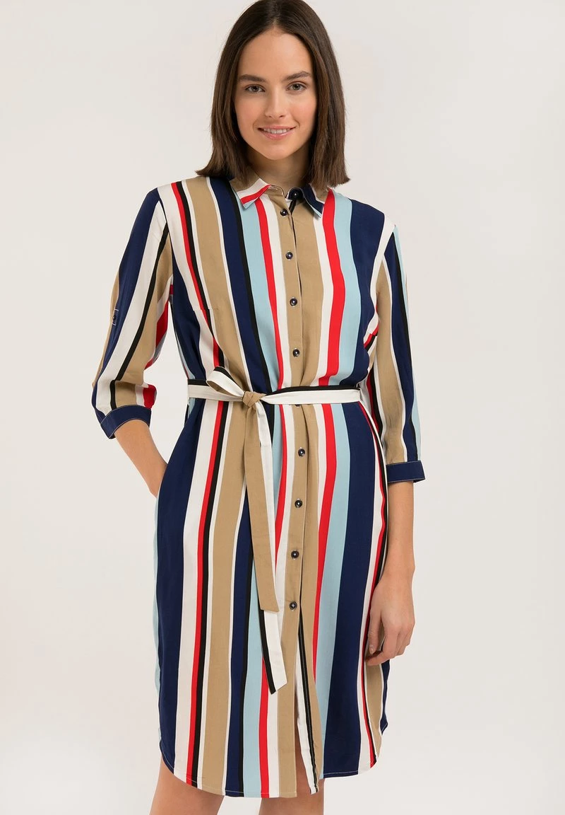 Finn Flare Damen Blusenkleid - Cosmic Blue 3 Finn Flare Damen Blusenkleid - Cosmic Blue