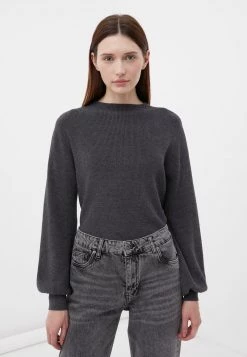 Finn Flare Damen Strickpullover - Dark Grey -Finn Flare Verkaufsladen ba38c87ee8b44d87a4c1e8a7be0e11be