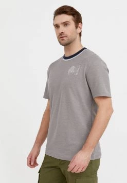 Finn Flare Herren T-Shirt Print - Grey Melange 12 Finn Flare Herren T-Shirt Print - Grey Melange -Finn Flare Verkaufsladen bae49882be204ebdb6ea677422894c5c