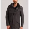 Finn Flare Herren MIT COOLEM STEHKRAGEN - Regenjacke / Wasserabweisende Jacke - Grey