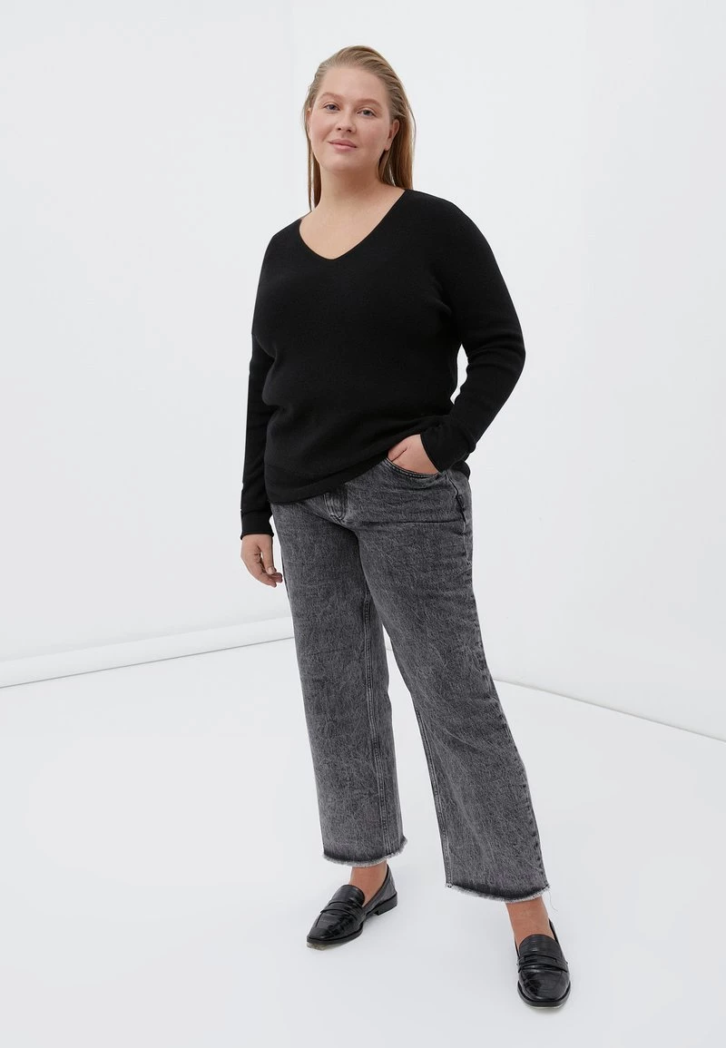 Finn Flare Damen LANGARM - Strickpullover - Black 4 Finn Flare Damen LANGARM - Strickpullover - Black – Bild 2