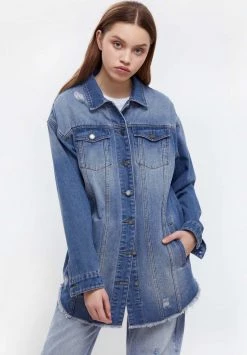 Finn Flare Damen Kurzmantel - Light Blue