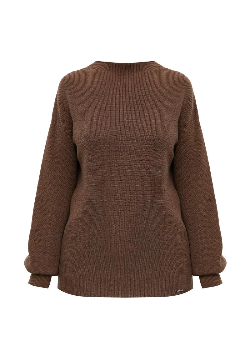 Finn Flare Damen Strickpullover - Dark Beige 9 Finn Flare Damen Strickpullover - Dark Beige – Bild 7