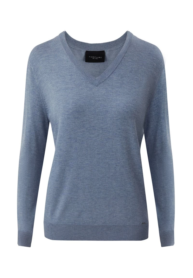 Finn Flare Damen Strickpullover - Grey Blue 6 Finn Flare Damen Strickpullover - Grey Blue – Bild 4