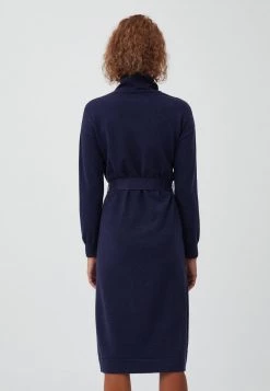 Finn Flare Damen Strickkleid - Dark Blue -Finn Flare Verkaufsladen be51abda3bd64546bcc6e11d06ba82ed