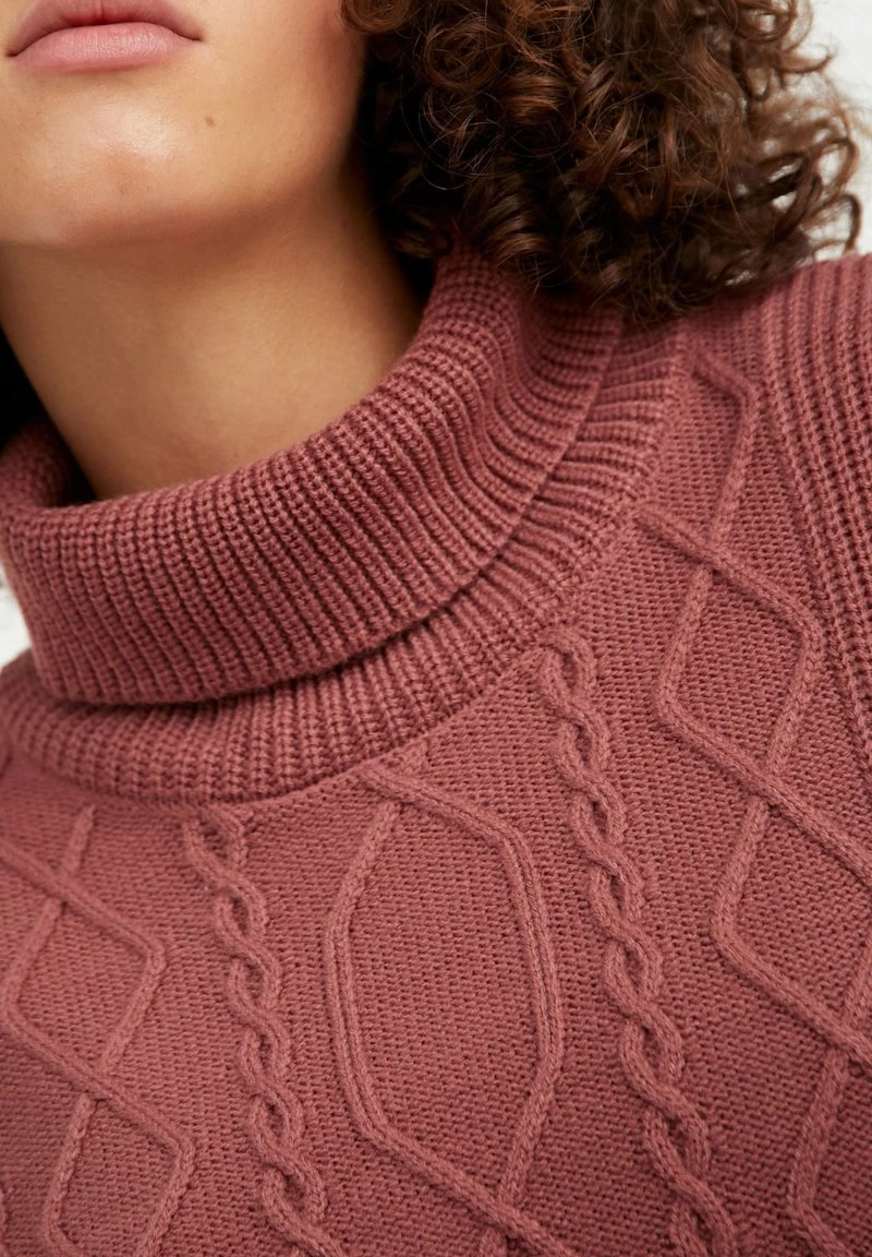 Finn Flare Damen Strickpullover - Dark Pink 7 Finn Flare Damen Strickpullover - Dark Pink – Bild 5