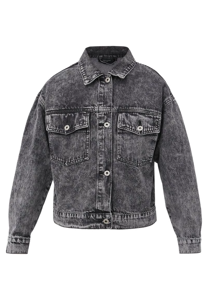 Finn Flare Jeansjacke - Dark Gray Denim | Damen 6 Finn Flare Jeansjacke - Dark Gray Denim | Damen – Bild 5