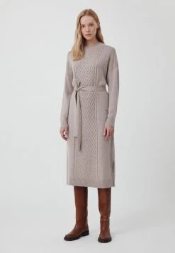 Finn Flare Damen Strickkleid - Beige -Finn Flare Verkaufsladen c1238211ac084ff292e23d8d9d241968