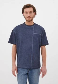 Finn Flare Herren T-Shirt Print - Dark Blue