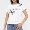 Finn Flare Damen MIT SCHMETTERLINGSMOTIV - T-Shirt Print - White
