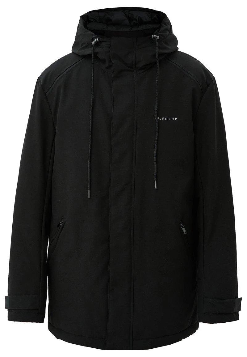 Finn Flare Herren Wintermantel - Black 10 Finn Flare Herren Wintermantel - Black – Bild 8