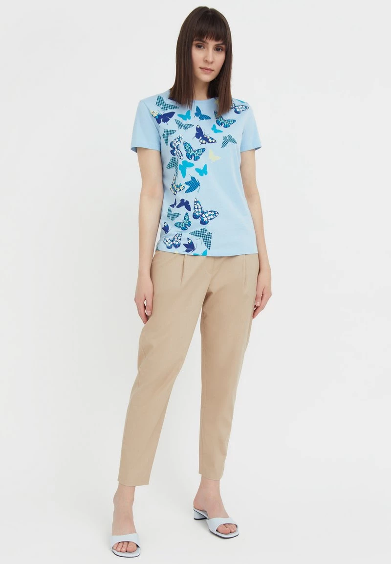 Finn Flare Damen T-Shirt Print - Light Blue 4 Finn Flare Damen T-Shirt Print - Light Blue – Bild 2