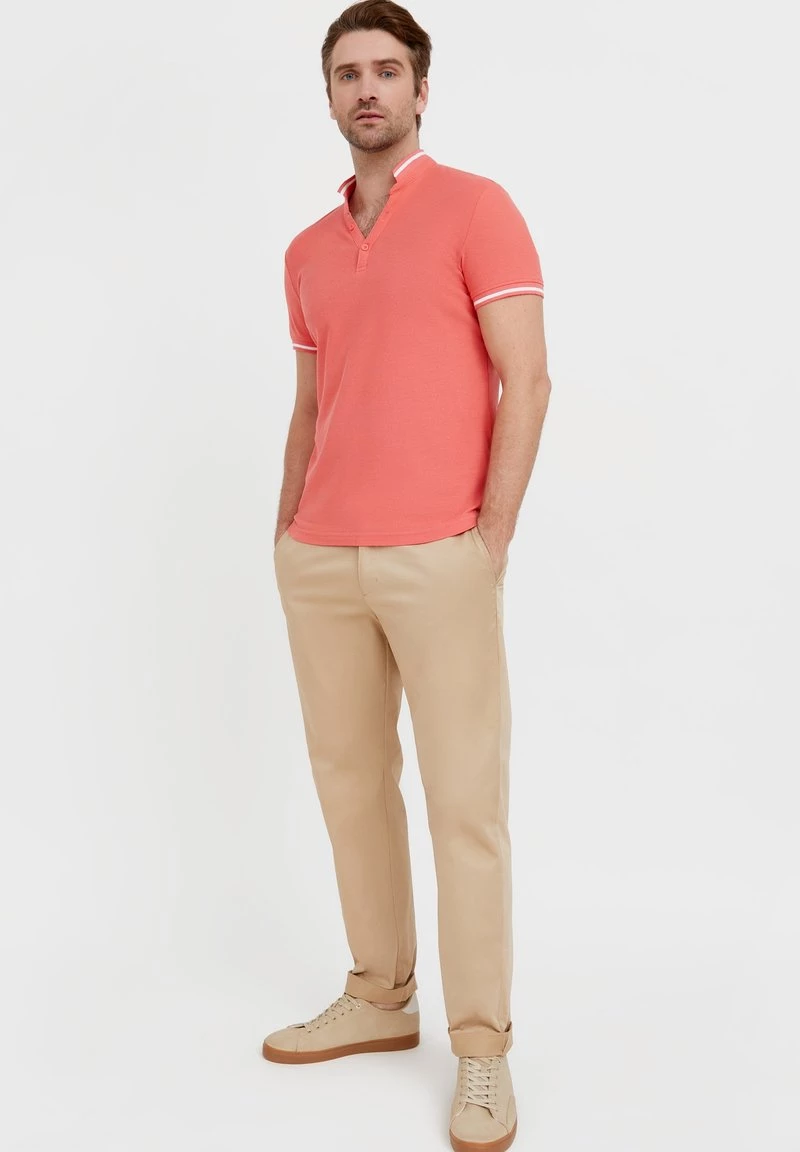 Finn Flare Herren T-Shirt Basic - Pink 4 Finn Flare Herren T-Shirt Basic - Pink – Bild 2