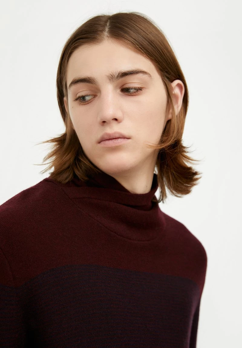 Finn Flare Herren Strickpullover - Dark Red 6 Finn Flare Herren Strickpullover - Dark Red – Bild 4