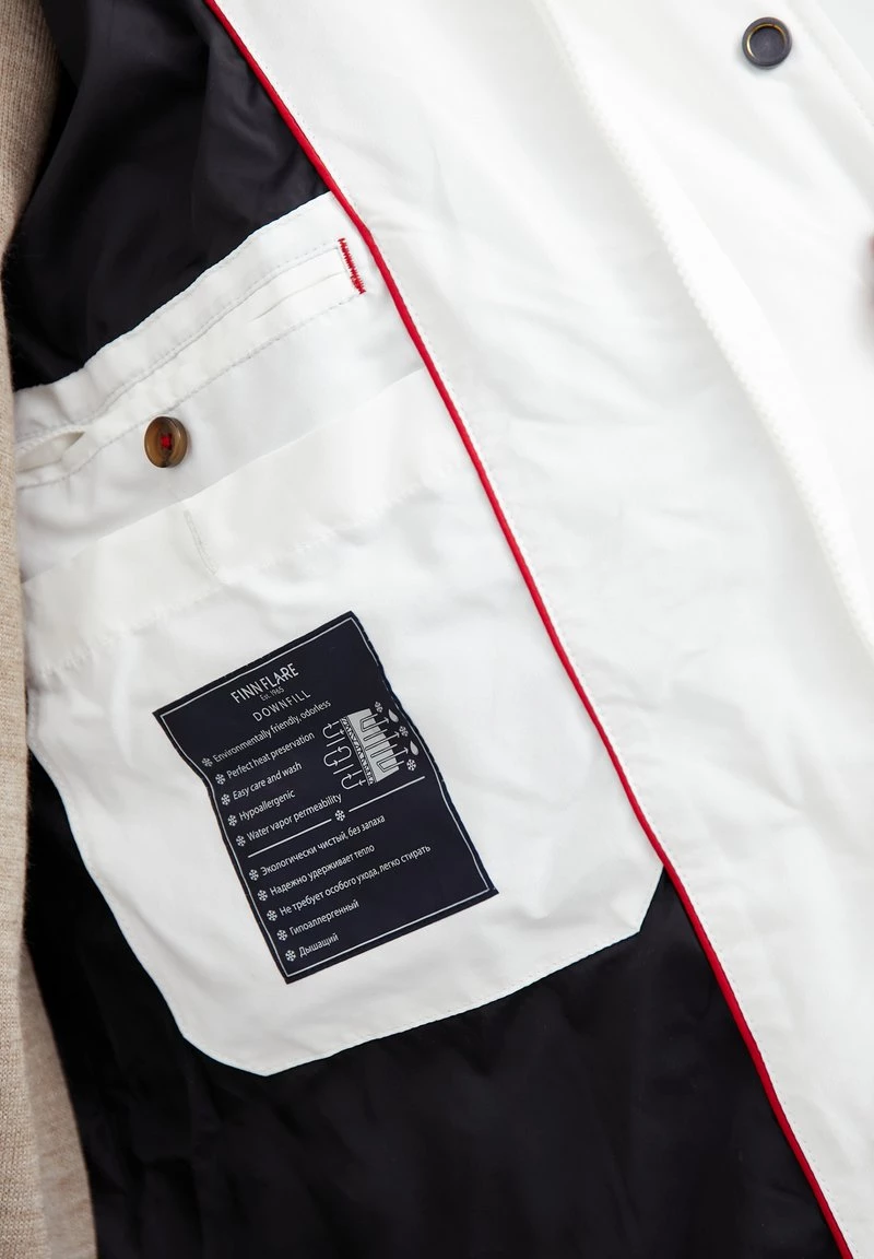 Finn Flare Herren Wintermantel - White 7 Finn Flare Herren Wintermantel - White – Bild 5