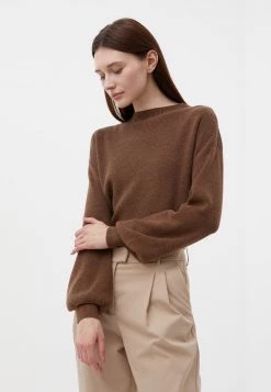 Finn Flare Damen Strickpullover - Dark Beige 14 Finn Flare Damen Strickpullover - Dark Beige -Finn Flare Verkaufsladen c86d584ab9434a53925650de885bb63b