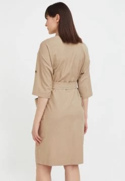 Finn Flare Damen Blusenkleid - Beige -Finn Flare Verkaufsladen c98938cec78645719672233df30de0ff