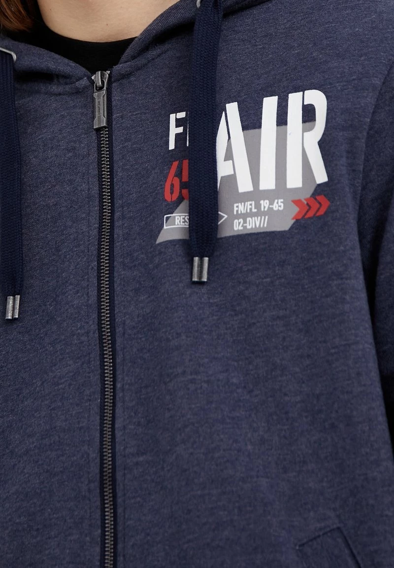 Finn Flare Herren Sweatjacke - Dark Blue Melange 7 Finn Flare Herren Sweatjacke - Dark Blue Melange – Bild 5