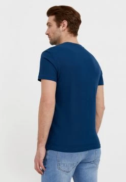 Finn Flare Herren T-Shirt Basic - Blue -Finn Flare Verkaufsladen ca2c9c22fb564a8a94cb09cdb39bb3e7