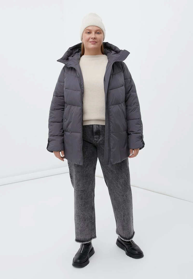 Finn Flare Damen Wintermantel - Dark Grey 4 Finn Flare Damen Wintermantel - Dark Grey – Bild 2