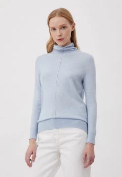 Finn Flare Damen Strickpullover - Light Blue -Finn Flare Verkaufsladen cc34e7e88d5d4b4e9a9c832594eb9b3e