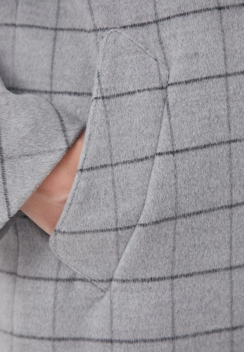 Finn Flare Damen Klassischer Mantel - Light Grey 7 Finn Flare Damen Klassischer Mantel - Light Grey – Bild 5