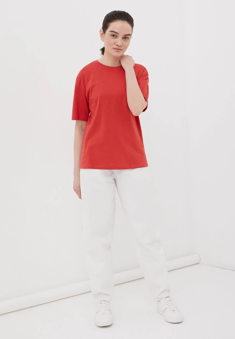 Finn Flare Damen T-Shirt Basic - Light Red 4 Finn Flare Damen T-Shirt Basic - Light Red – Bild 2