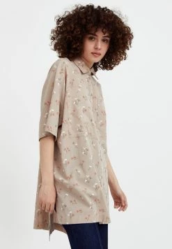 Finn Flare Damen Hemdbluse - Light Brown -Finn Flare Verkaufsladen cd82975ef60c4c81958057a1888b812c