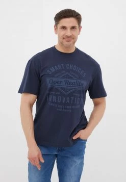 Finn Flare Herren T-Shirt Print - Dark Blue