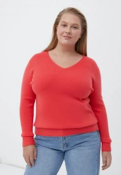 Finn Flare Damen LANGARM - Strickpullover - Red