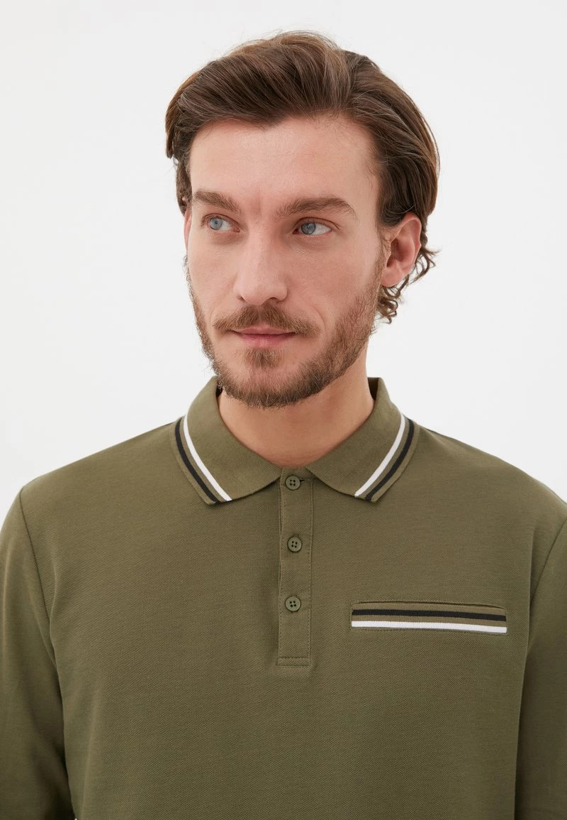 Finn Flare Herren Poloshirt - Dark Green 5 Finn Flare Herren Poloshirt - Dark Green – Bild 3