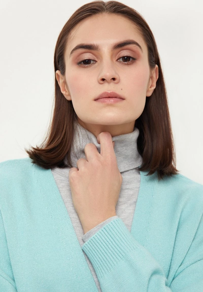 Finn Flare Damen Strickjacke - Turquoise 7 Finn Flare Damen Strickjacke - Turquoise – Bild 5