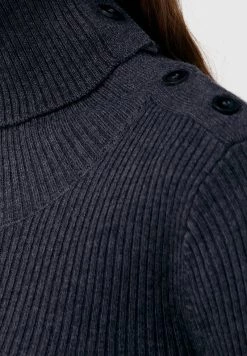 Finn Flare Damen Strickkleid - Dark Grey -Finn Flare Verkaufsladen d0ee41e289a04f1d8e4f6406839cda66