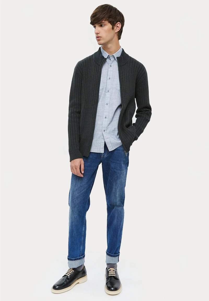 Finn Flare Herren Strickjacke - Dark Green 4 Finn Flare Herren Strickjacke - Dark Green – Bild 2