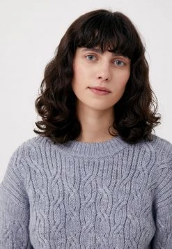 Finn Flare Damen RUNDHALS - Strickpullover - Light Blue -Finn Flare Verkaufsladen d2a179af0a9c4edaa5b00cebf96a9635